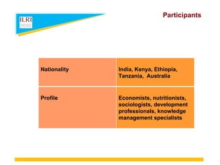 Introduction to the ‘TechFit’ feed technology workshop