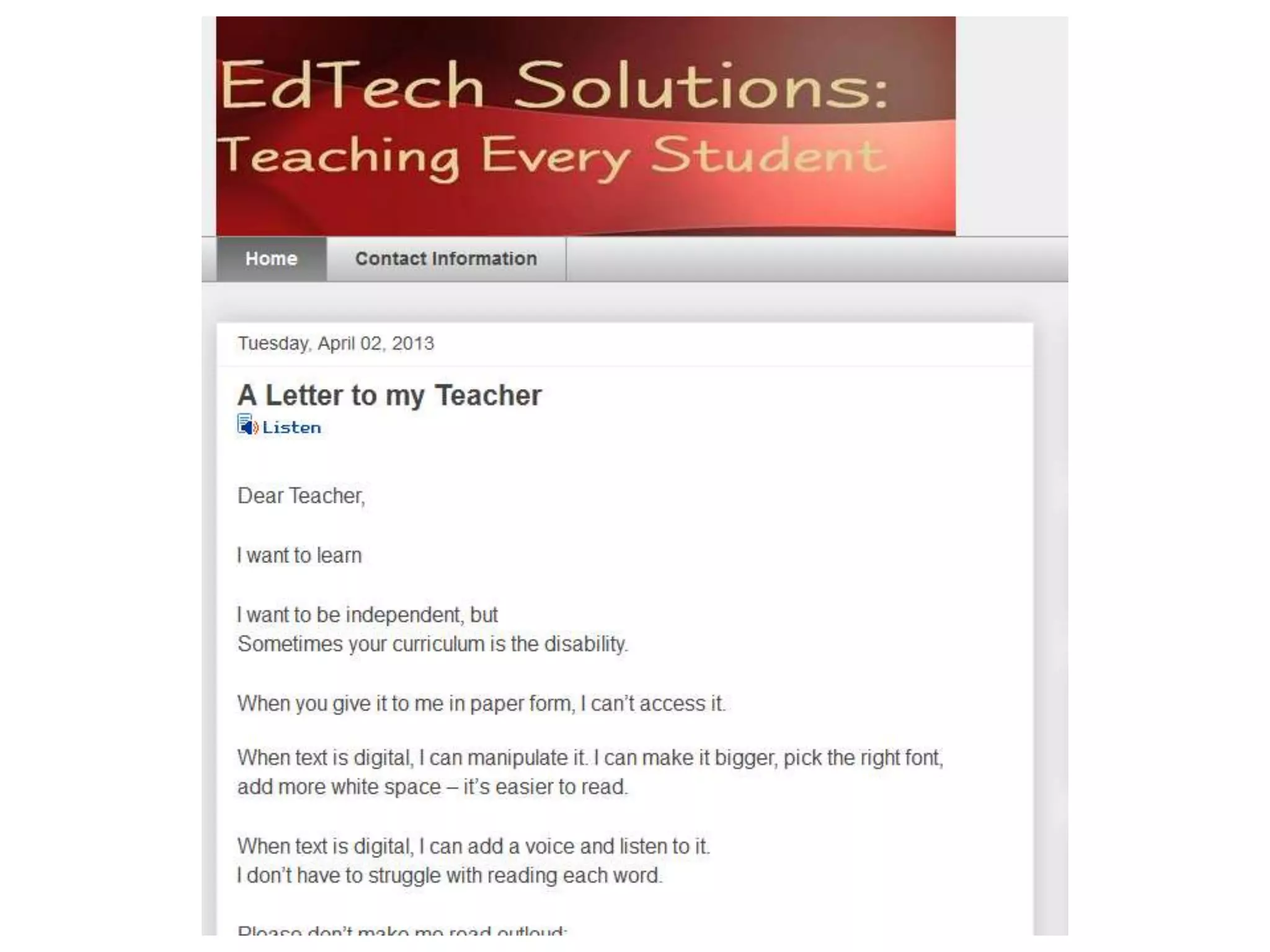 Tech for all learners