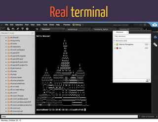 Real terminal




Monday, October 22, 12
 