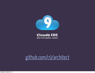 github.com/c9/architect

Monday, October 22, 12
 
