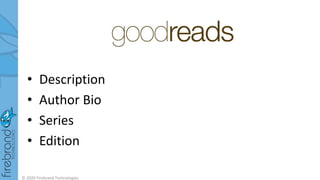 • Description
• Author Bio
• Series
• Edition
© 2020 Firebrand Technologies
 