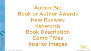 Author Bio
Book or Author Awards
New Reviews
Keywords
Book Description
Comp Titles
Interior Images
© 2020 Firebrand Technologies
 