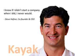 I knew if I didn’t start a company
when I did, I never would.
- Steve Hafner, Co-founder & CEO
 