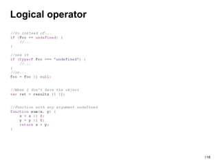 Logical operator




                   / 18
 