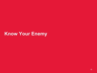 Know Your Enemy




                  /8
 