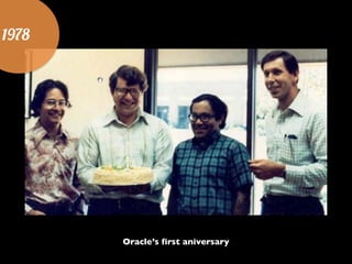 1978
Oracle’s first aniversary
 