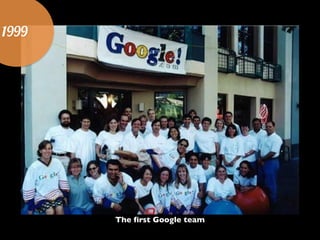 1999
The first Google team
 