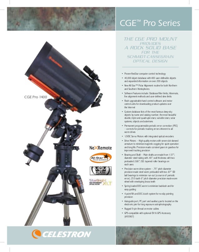celestron cge pro