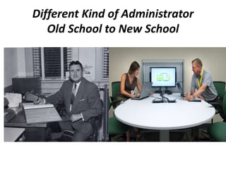 Different Kind of Administrator
Old School to New School
 
