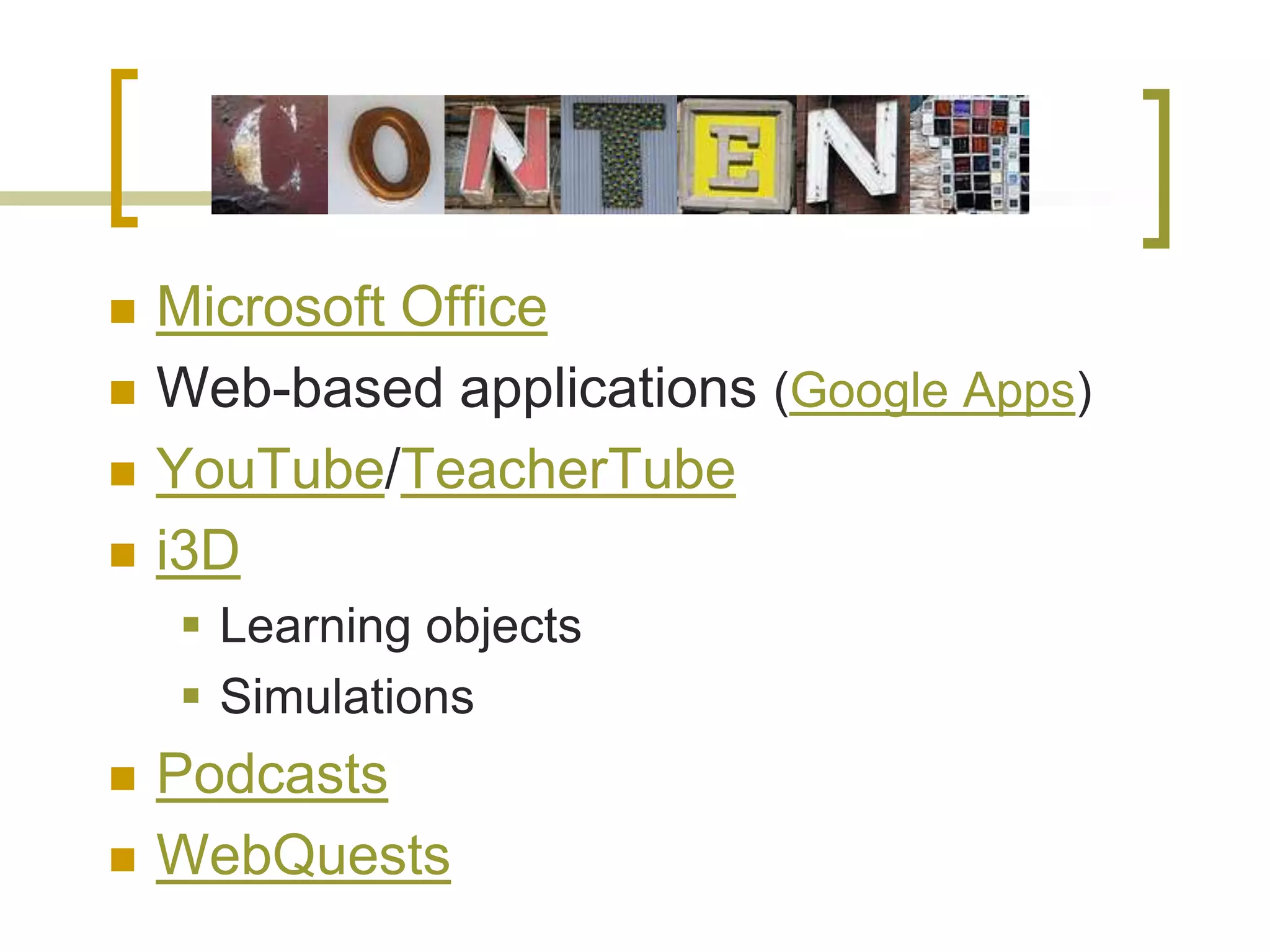 Technology in the Classroom: It's More Than Just Word & Powerpoint