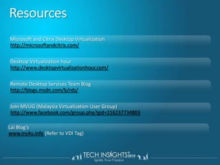 VDI Capacity Planning : ProcessorSingle (Unclustered) server results:Win7 VMs using 512 MBs RAM per instance – not supported!Only supported with 8 VM’s per coreThough lab benchmark testing went as high as 11 VMs per Core at the limitServer Hardware: