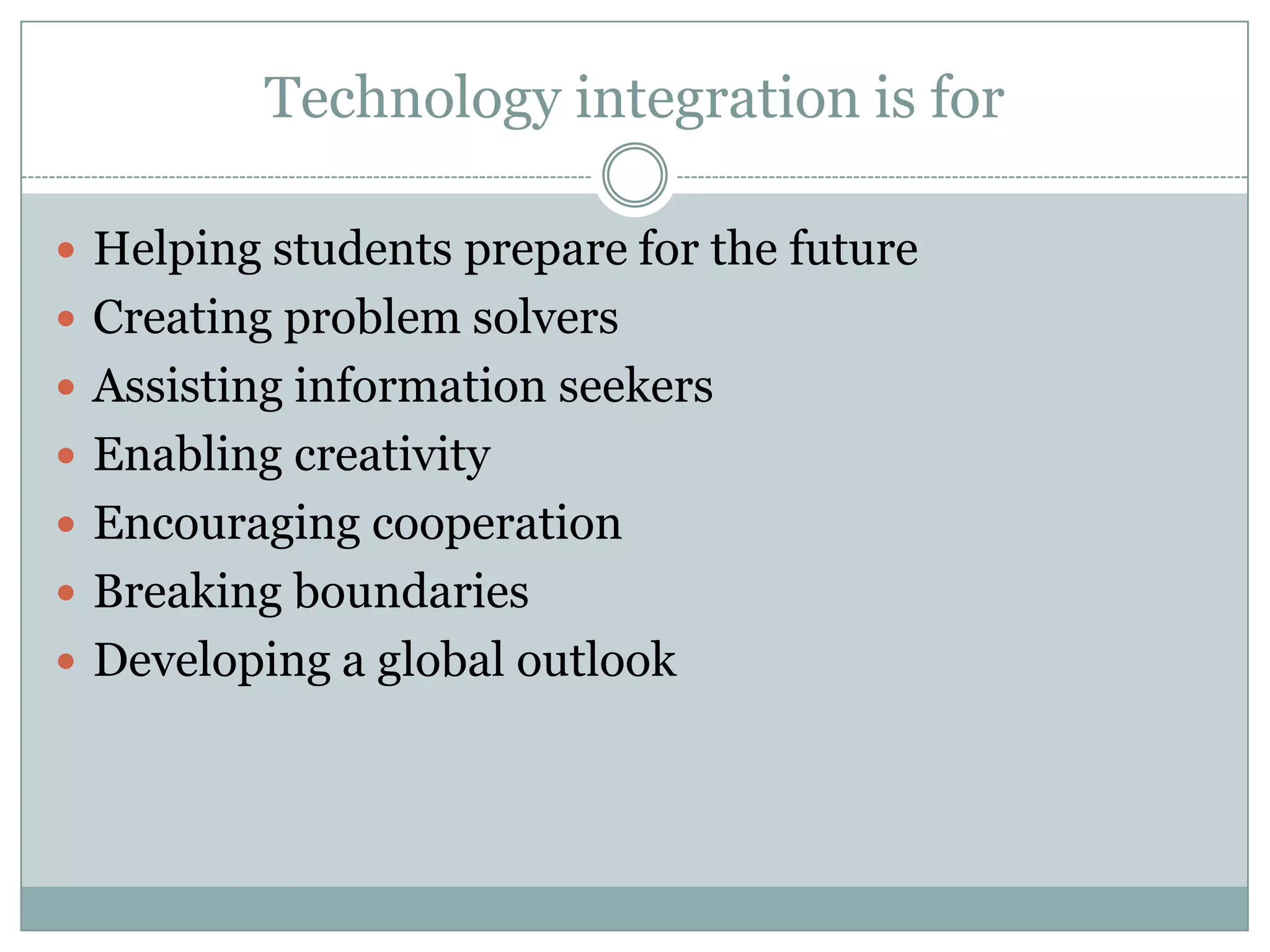 Technology Integration in Education | PPT | Free Download