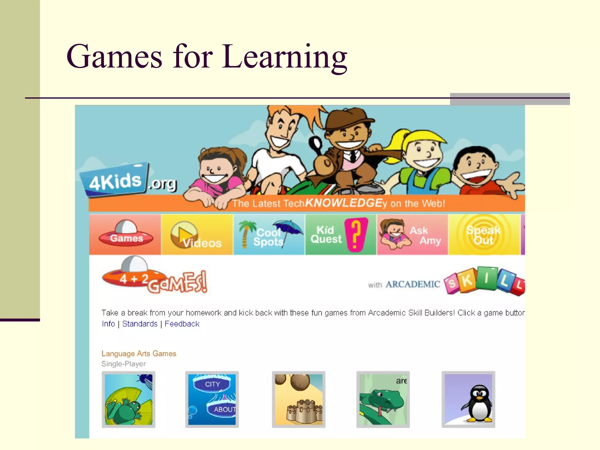 Games for Learning 