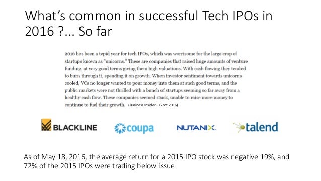 Typical tech ipo price