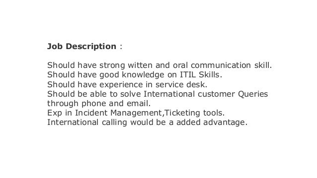 walkin in chennai for service desk analyst tech mahindra help desk analyst job description