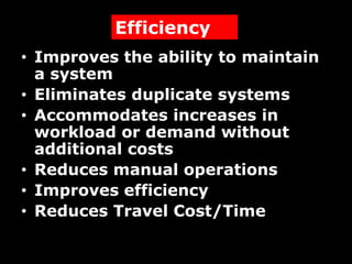 BenefitsBenefitsEfficiencyEffectiveness