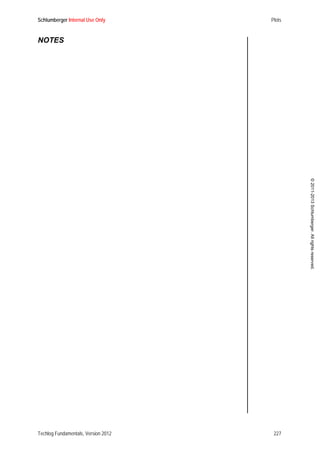 Schlumberger Internal Use Only Plots
Techlog Fundamentals, Version 2012 227
©2011-2013Schlumberger.Allrightsreserved.
NOTES
 