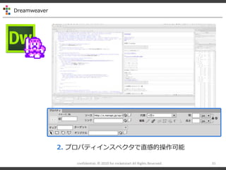 Dreamweaver
confidential- ? 2010 for rocketstart All Rights Reserved 31
2. ץѥƥ󥹥ڥֱеĲ
 