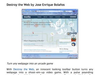 Mashup the Browser with Ubiquity and Jetpack Slide 80