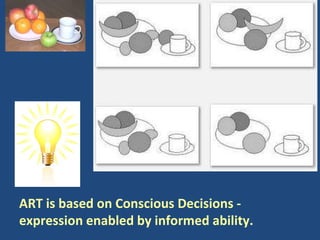ART is based on Conscious Decisions -  expression enabled by informed ability.  
