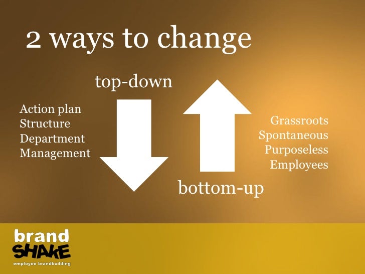 Bottom up approach ot picture