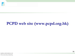 PCPD web site (www.pcpd.org.hk) 