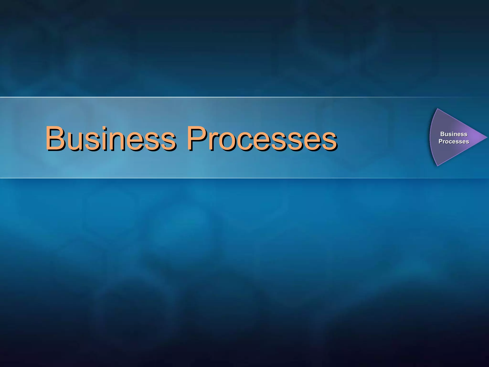 Business Processes Business Processes 