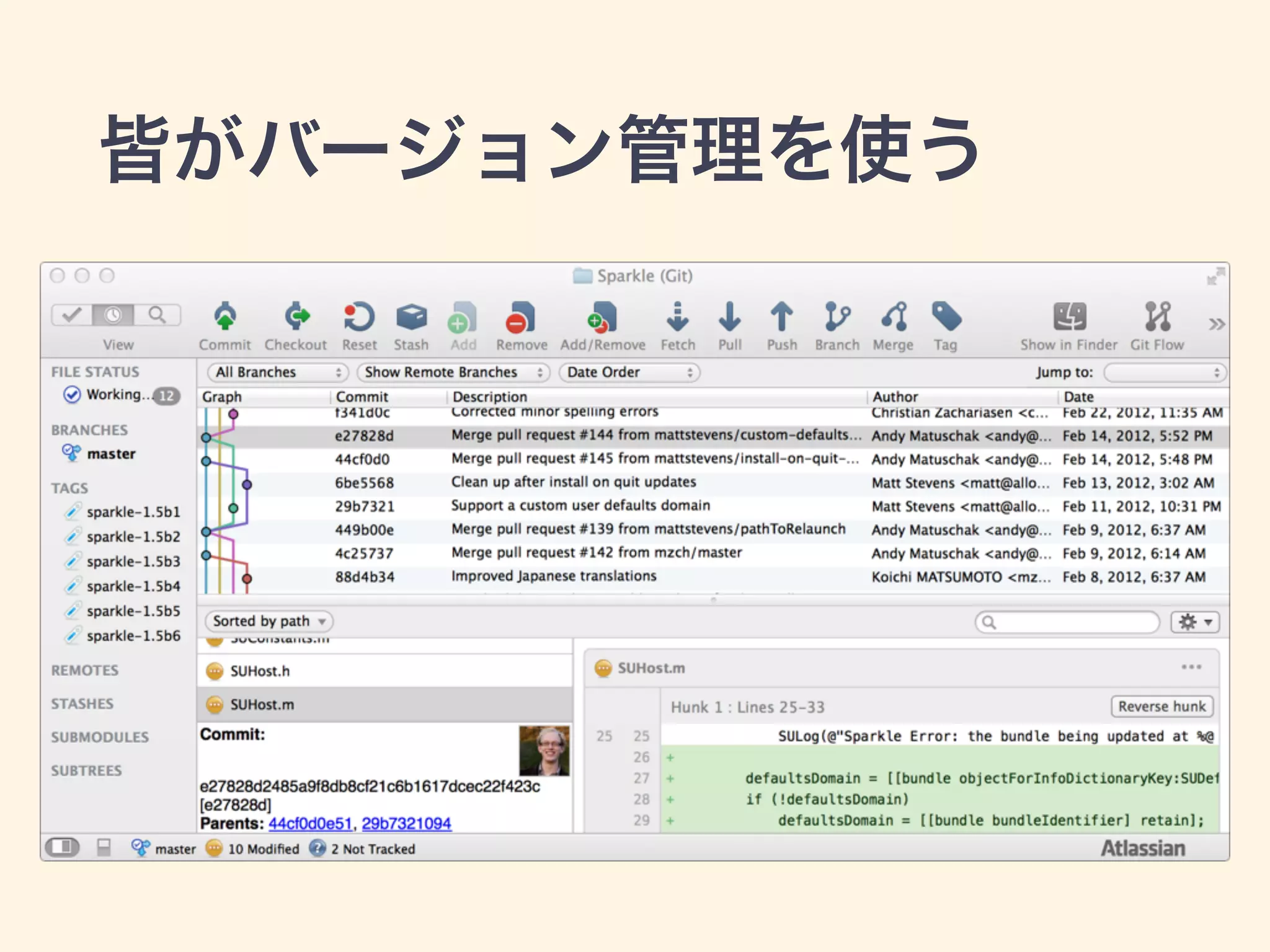 皆がバージョン管理を使う 
 