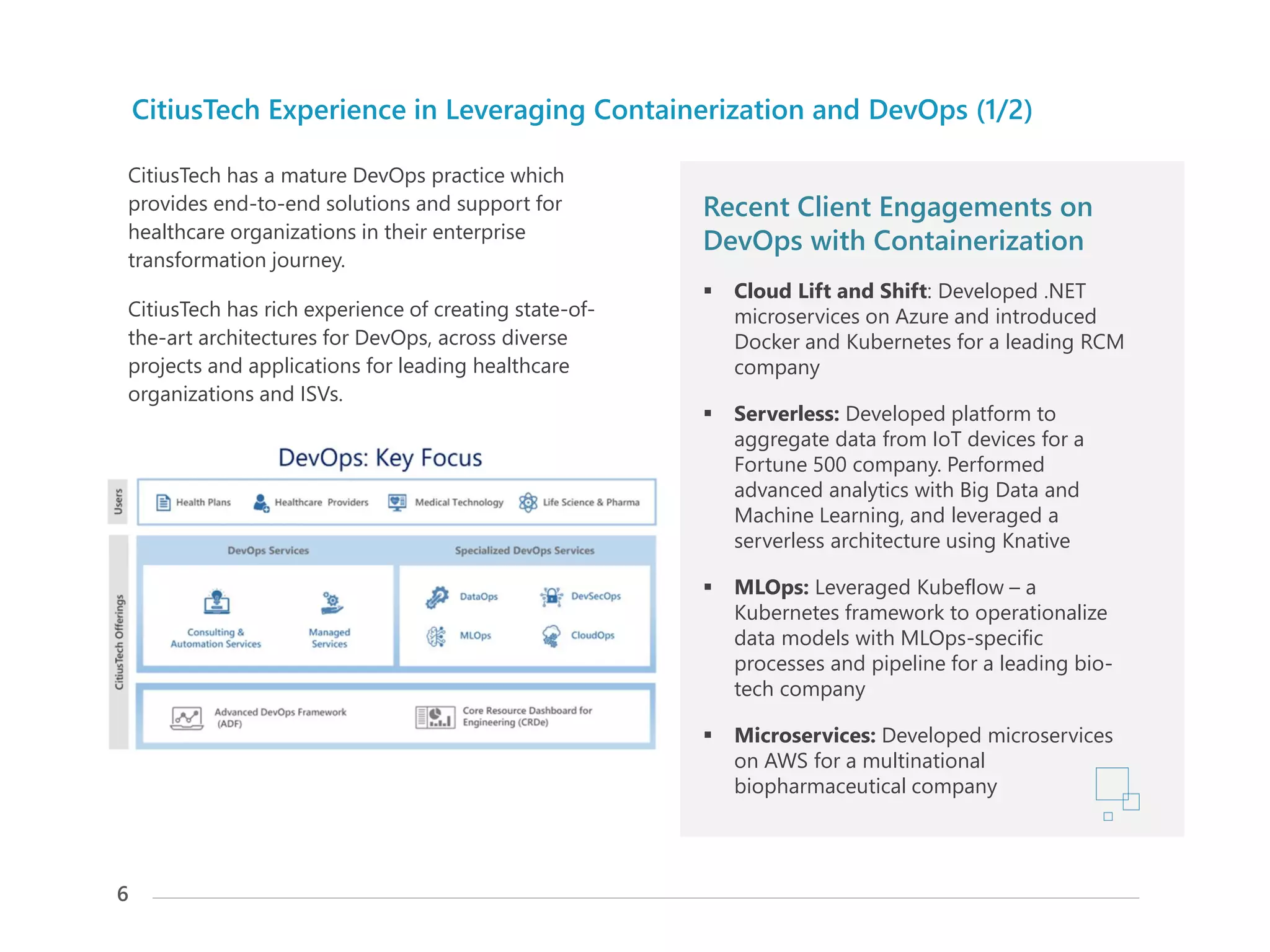 Accelerate Healthcare Technology Modernization with Containerization and DevOps