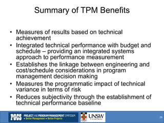 Technical Performance Measures | PDF