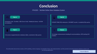 Techner Database Comprehensive Database Management System Design for TechNet E-commerce ...