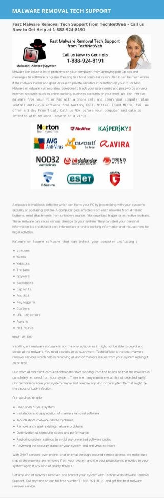 TechNetWeb Malware Removal Services