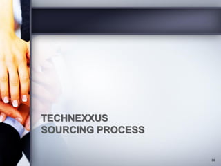 TECHNEXXUS
SOURCING PROCESS
30
 