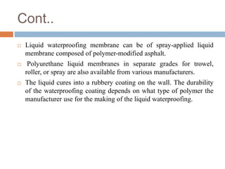 Water proofing | PPTX