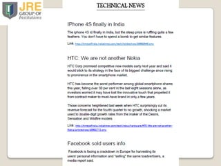 Technical News by JRE students