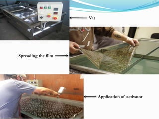 Vat
Spreading the film
Application of activator
 