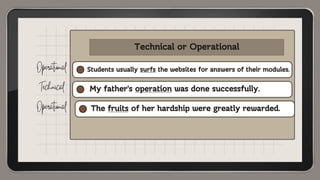 Understanding Technical and Operational Definitions in English 10 | PDF