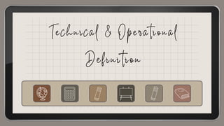 Understanding Technical and Operational Definitions in English 10 | PDF