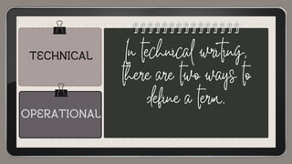 Understanding Technical and Operational Definitions in English 10 | PDF