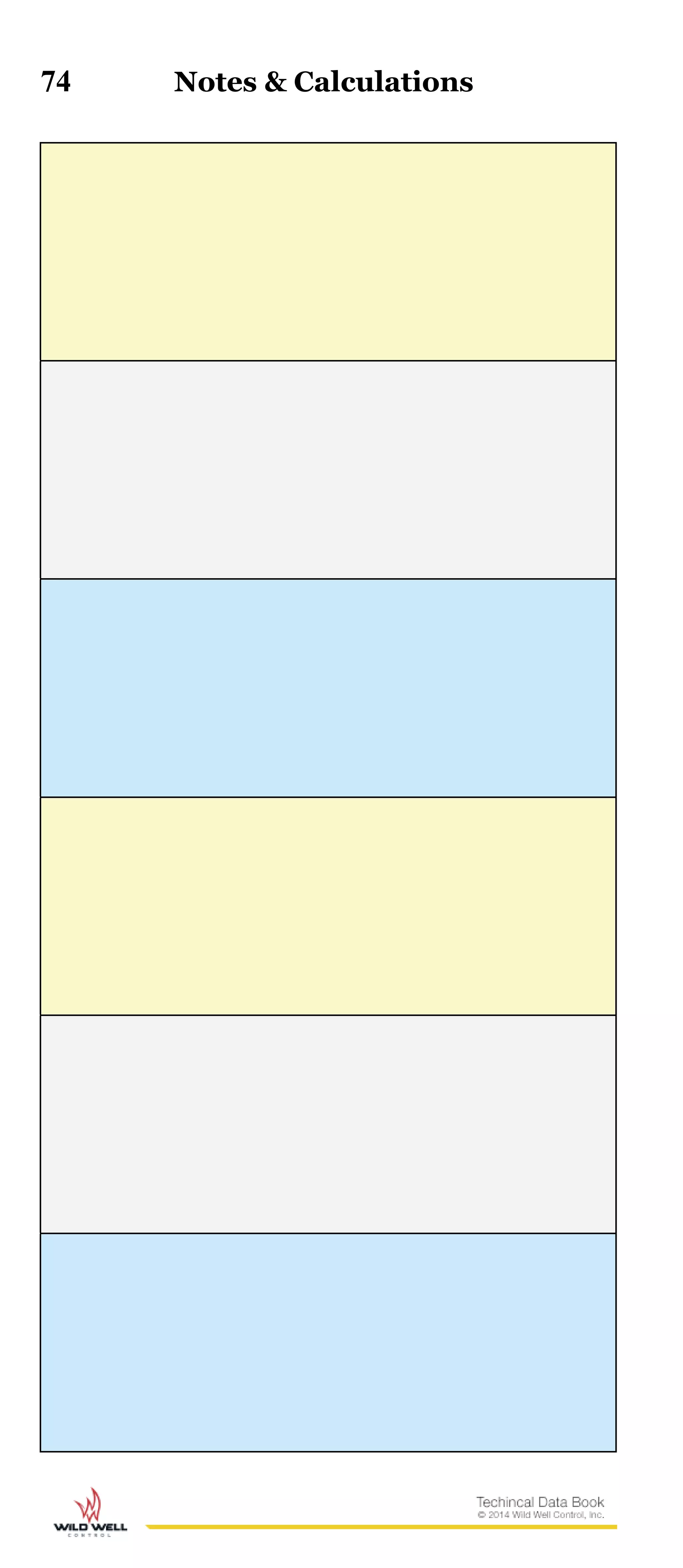 74 Notes & Calculations
 