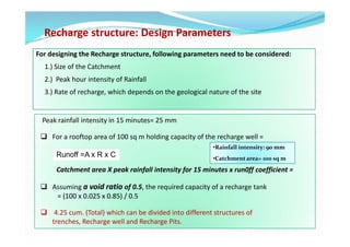 Sector Wise Rrh Installation Technical design-of-rwh (2) | PDF