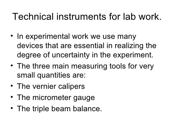 Technical Instruments For Lab Work