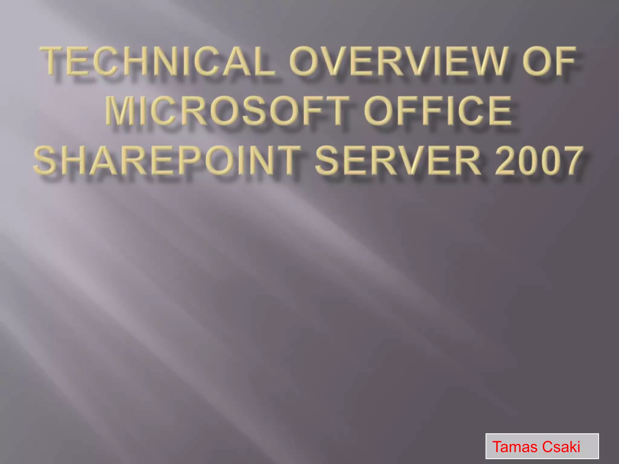 Technical Overview Of Moss | PPT