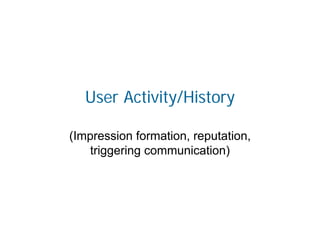 Technical Social Mechanisms - Examples and current trends