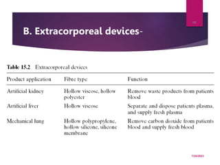 B. Extracorporeal devices-
7/24/2023
48
 