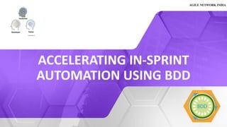 ACCELERATING IN-SPRINT
AUTOMATION USING BDD
 