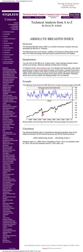 Technical analysis A to Z | PDF