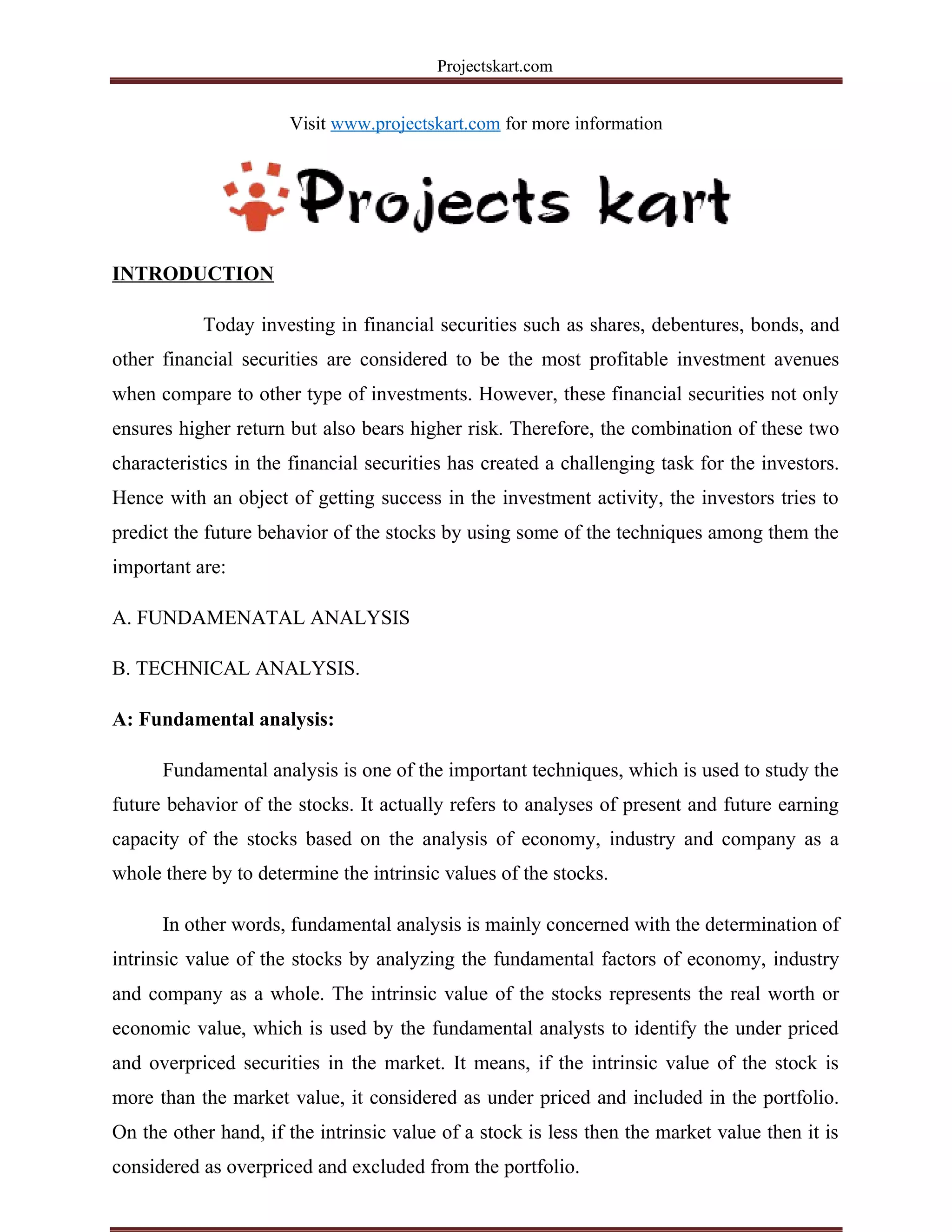 Technical analysis in different sectors stocks | PDF
