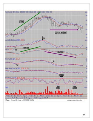Figure 18: weekly chart of HERO HONDA   source: expert investor




                                                                  56
 