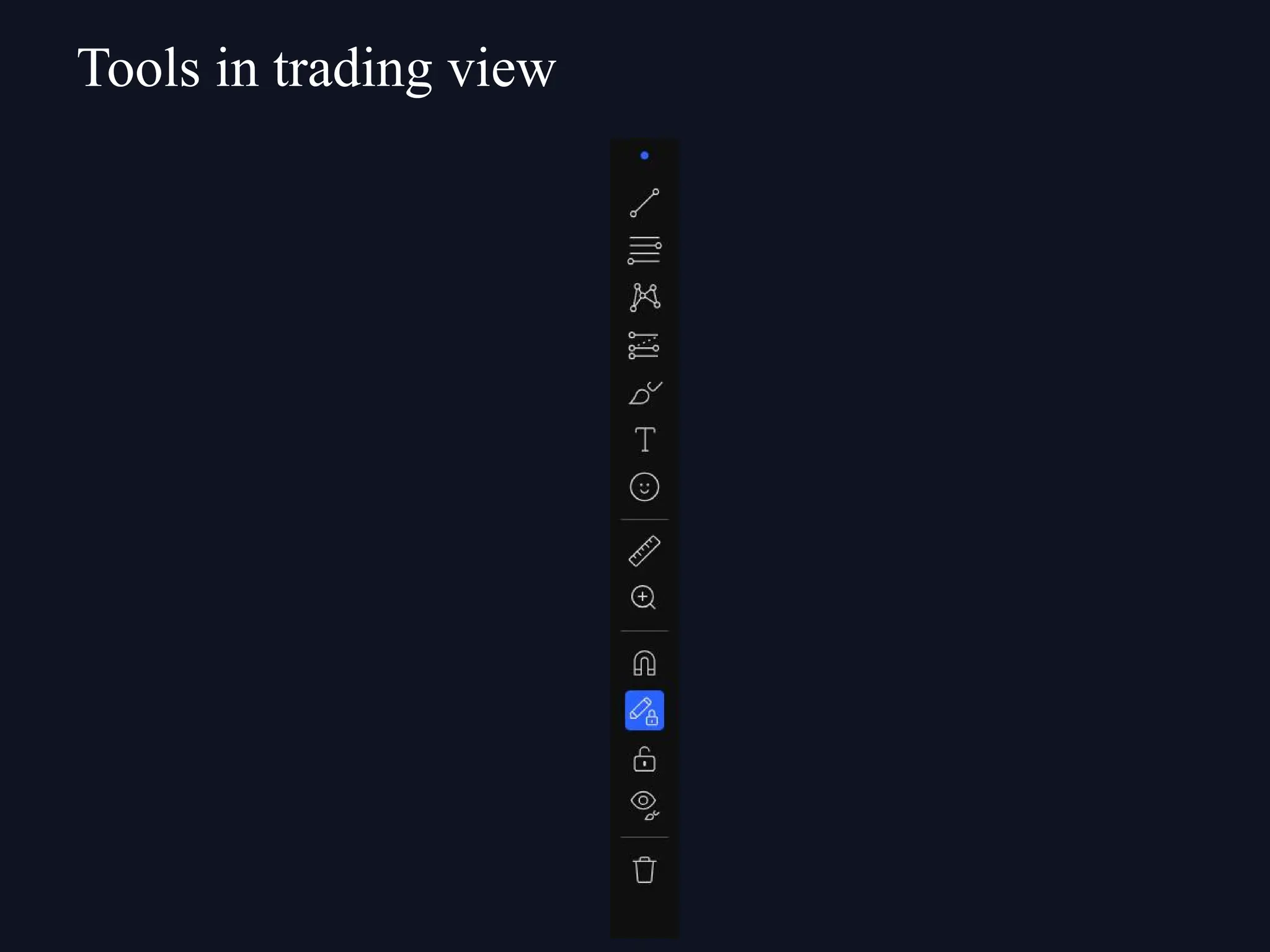 Tools in trading view
 
